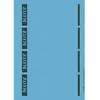 Image de Leitz Étiquettes Imprimables PC pour Classeurs à Levier Couverture Papier, Large, Court, Bleu, 61,5 x 192 mm, Papier, 16852035, Lot de 100 Étiquettes