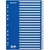 Image de Leitz Intercalaires A4 Touches A-Z, Bleu & Blanc, Onglets Renforcés en Plastique Résistant avec Table des Matières, 12536001