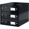 Image de Leitz Bloc de Classement, 3 Tiroirs, A4, Click & Store, 60480095 - Noir