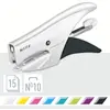 Image de Leitz Pince-Agrafeuse WOW, Pour Agrafes N°10, Capacité 15 Feuilles, Métal, Agrafes Incluses, Blanc Perlé, 55312001