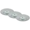 Image de Briloner Leuchten - Luminaires encastrés LED, lot de 3, plafonniers de 5 watts chacun, 400 lumens chacun, 3 000 Kelvin, IP44, couleur aluminium, 75 x 28 mm (D x H)
