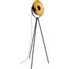 Image de BRILONER - 1380-015 Lampadaire trépied vintage - style projecteur de cinéma - abat-jour métal noir mat & or - ampoule E27 - 60 W max. - hauteur : 148 cm, Noir-or-mat, 580x345x1480mm (LxDxH)