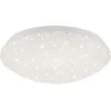 Image de BRILONER - Plafonnier LED avec télécommande, option de changement de couleur, fonction veilleuse, à intensité variable, métal, 10 W, blanc