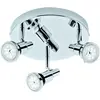 Image de Briloner Leuchten - Spot LED, plafonnier, lampe de salle de bain, lampe de salle de bain, IP44, spot orientable et inclinable, 3x GU10, 12 Watt, 1.200 Lumen, 3.000 Kelvin, chrome, 210x106mm (DxH)