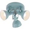 Image de BRILONER - Plafonnier Vintage orientable, douille E14, max. 40 watts, plafonnier, lampe, lampe de salon, lampe de chambre, lampe de cuisine, éclairage de plafond, 21x15,6 cm, menthe-blanc