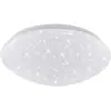 Image de BRILONER Leuchten - Plafonnier LED, plafonnier avec décor étoilé, IP44, 12 Watt, 1.200 Lumen, 4.000 Kelvin, blanc, Ø 28cm, 3360-016