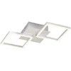 Image de BRILONER - Plafonnier LED avec couleur de lumière blanc chaud, orientable, 5,5 watts chacun, 500 lumens chacun, plafonnier LED, lampe de cuisine, 47x22,6x7,3 cm, chrome-aluminium