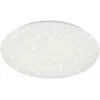 Image de BRILONER - Plafonnier LED blanc avec décor étoilé   Couleur de lumière blanche neutre   Diamètre 49 cm   Idéal pour la chambre à coucher
