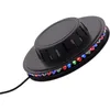 Image de Briloner Leuchten - Roue d'éclairage LED, éclairage de fête avec capteur de musique et changement de couleur contrôlé par la musique. LED RGB 48x, avec câble USB de 2 m, IP20, noir, 125x38 mm (DxH)