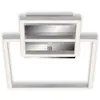 Image de BRILONER Leuchten - Plafonnier, lampe de plafond dimmable, 1 module LED rotatif, 19,6 Watt, 1.500 lumen, 3.000 Kelvin, chrome-aluminium, 358x260x75mm (LxLxH) 3118-018, Chrome-alu