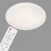 Image de Briloner Leuchten - Plafonnier LED avec Décor en Étoile et Cristaux Transparents, Plafonnier avec gradateur, Télécommande, Éclairage de Nuit, Minuterie et Fonction Mémoire, Blanc, Ø 59, 5 cm