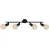 Image de Briloner Leuchten 2868-045 Spot, plafonnier à 4, rétro/Vintage, Lampes tournantes et pivotantes, 4X E27, Max. 60W, métal, Noir, 60 W