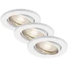 Image de Briloner Leuchten 7147-036 Lot de 3 spots LED encastrables avec module LED orientable 5 W 460 lm 3000 K IP23 Blanc 86 x 70 mm (DxH)