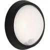 Image de BRILONER - Lampe d'extérieur à LED, applique murale d'extérieur avec détecteur de mouvement et capteur crépusculaire, 12 Watt, 1.150 Flux de lumieres, 4.000 Kelvin, Blanc/Noir, Rond, Ø 17cm