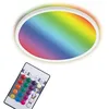 Image de Briloner Leuchten   Panneau de LED, plafonnier réglable, lampe de plafond, RGB, réglage des couleurs, rétroéclairage, inclut une télécommande, 22 Watt, 2.700 Lumen, 4.000 Kelvin, blanc, Ø 42cm