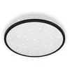 Image de BRILONER - Plafonnier LED, luminaire de salle de bains, lampe de salle de bains avec décoration étoilée, IP44, 12 watts, 1 200 lumens, 4 000 Kelvin, blanc-noir, 280x70mm (DxH)