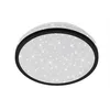 Image de BRILONER Leuchten - Éclairage plafonnier LED, plafonnier avec décor d'étoiles, 10 Watt, 900 Lumen, 4 000 Kelvin, blanc et noir, Ø 21,7cm