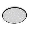 Image de Briloner Leuchten - Éclairage plafonnier LED, plafonnier avec décor d'étoiles, 24 Watt, 2 200 Lumen, 4 000 Kelvin, blanc et noir, Ø 38cm