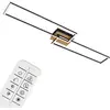 Image de BRILONER - Plafonnier LED avec télécommande, intensité lumineuse variable, réglable de blanc chaud à blanc neutre, lampe LED, plafonnier, lampe de salon, lampe de chambre, 110x24,8x8,5 cm, noir