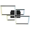 Image de BRILONER Leuchten - Plafonnier LED dimmable, lampe de plafond, incl. télécommande, contrôle de la température de couleur, noir, 38 watts, 4 000 lumens, 750x467x75 mm (LxlxH)