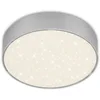 Image de BRILONER - Plafonnier LED avec décor étoilé, plafonnier LED sans cadre, LED en saillie, température de couleur blanc neutre, Ø157 mm, couleur argentée