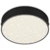 Image de BRILONER - Plafonnier LED avec décor étoilé, plafonnier LED sans cadre, LED en saillie, température de couleur blanc neutre, Ø157 mm, noir