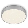 Image de BRILONER - Plafonnier LED avec décor étoilé, plafonnier LED sans cadre, LED en saillie, température de couleur blanc neutre, Ø212 mm, couleur argentée