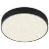 Image de BRILONER - Plafonnier LED avec décor étoilé, plafonnier LED sans cadre, luminaire LED apparent, température de couleur blanc neutre, Ø212 mm, noir