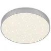 Image de Briloner - Plafonnier LED avec décor étoilé, plafonnier LED sans cadre, LED en saillie, température de couleur blanc neutre, Ø287 mm, couleur argentée