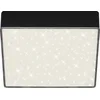 Image de Briloner - Plafonnier LED avec décor étoilé, plafonnier LED sans cadre, LED en saillie, température de couleur blanc neutre, 157x157 mm, noir