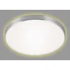 Image de BRILONER - Plafonnier LED, lampe de plafond avec effet de rétro-éclairage, 12 watts, 1 200 lumens, 3 000 Kelvin, blanc/aluminium, Ø 28,5 cm