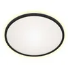 Image de BRILONER Leuchten - Plafonnier LED, plafonnier avec effet rétro-éclairé, 15 watts, 1500 lumens, 4000 kelvins, blanc-noir, 280x42mm (DxH)