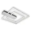 Image de Briloner Leuchten - Plafonnier LED à intensité variable sur 3 niveaux, fonction mémoire, couleur de lumière blanc chaud, plafonnier LED rectangulaire, couleur aluminium, 570x480 mm, 3545-018