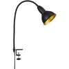 Image de Briloner Leuchten 2603-015 Lampe de lecture rétro en métal avec bras flexible et interrupteur marche/arrêt 1 ampoule E14 max. 25 W Noir/doré