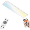 Image de BRILONER Leuchten - Plafonnier LED intelligent, fonctionne avec Amazon Alexa, plafonnier Wifi ultra plat, CCT, variateur, commande vocale, blanc, 7385-016, 100 x 25 cm