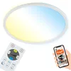 Image de BRILONER - Plafonnier LED plat Smart Home, fonctionne avec Alexa, télécommande, lampe LED, plafonnier LED, lampe de salon, panneau LED, lampe de chambre, lampe de couloir, 29,3x2,5 cm, blanc