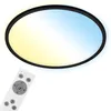 Image de BRILONER - Plafonnier LED plat maison intelligente, fonctionne avec Alexa, télécommande, lampe LED, plafonnier LED, lampe de salon, panneau LED, lampe de chambre, lampe de couloir, 42x2,5 cm, noir