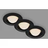 Image de Briloner Leuchten - Spots encastrables LED avec module LED sphérique, lot de 3 lampes encastrées, 3 watts chacune, lumière blanc chaud, protection contre les éclaboussures, noir, 95x36 mm (PxH)