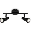 Image de BRILONER - Plafonnier LED salle de bain, ajustable, plafonnier LED salle de bain, IP44, couleur de lumière blanc chaud, GU10, noir, 275x80x123 (LxlxH)