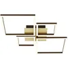 Image de BRILONER 3128-017 Plafonnier LED, gradation progressive, plafonnier orientable LED, LED Frame, brun doré, 750x470x73 mm
