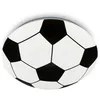 Image de BRILONER - Plafonnier LED football, lampe football, lampe pour chambre d'enfant, plafonnier chambre d'enfant, verre, 12 watts, 275x65 mm, Noir-blanc