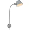 Image de BRILONER - Lampe de lit flexible, lampe de lit réglable, interrupteur à bascule, 1x E27 douille max. 10 Watt, câble inclus, chrome mat, 55 cm