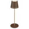 Image de BRILONER - Lampe de Table LED Rechargeable 2 en 1, Gradation Progressive, Tactile, Lumière Mobile, Extérieure, Sans Fil, Brun-Or