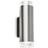 Image de BRILONER - Applique murale LED d'extérieur, Lampe murale LED couleur argent, IP44 protection contre les éclaboussures, lumière 4000K blanc neutre, GU10 incl.
