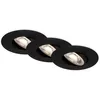 Image de BRILONER - 3 spots encastrés LED 230V, projecteurs LED pour salle de bains IP65, encastrés au plafond à intensité variable en continu, spots LED, lampe de salle de bains, noir, 90x42 mm (DxH)