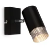 Image de BRILONER - Lampe de lecture, Applique intérieure, Lampe, Abat-jour Grille, Applique intérieure, Pivotante, Lampe de salon, Noir-chrome
