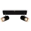Image de BRILONER - Plafonnier, Lampe, Abat-jour Grille, Pivotant, Lampe de salon, Lampe de chambre, Lampe de cuisine, Noir-Chrome-Mat