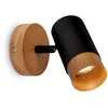Image de BRILONER - Lampe de lecture BRILONER, lampe murale intérieure, abat-jour, bois, lampe murale intérieure, pivotante, lampe de salon, bois noir