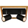 Image de BRILONER - Plafonnier, Plafonnier, Lampe, Cadre en bois, Pivotant, Lampe de salon, Lampe de chambre, Lampe de cuisine, Bois noir