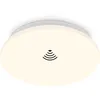 Image de BRILONER - Plafonnier LED avec détecteur de mouvement, lumière blanche chaude, plafonnier LED, lampe LED, lampe de cuisine, chambre d'enfant, 270x60 mm (DxH) blanc